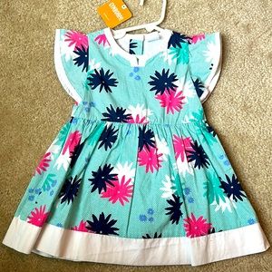 Teal floral dress